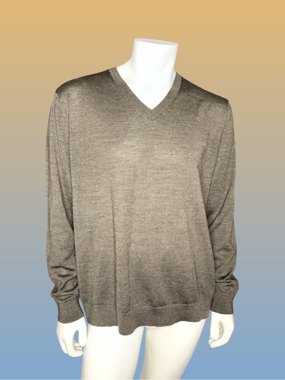 Banana Republic Men's 100% Merino Wool V-Neck Sweater Size XL